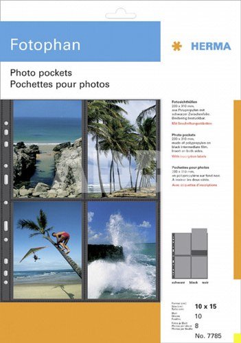 Herma fotophan 10x15 vertical 10 Sheets black 7785