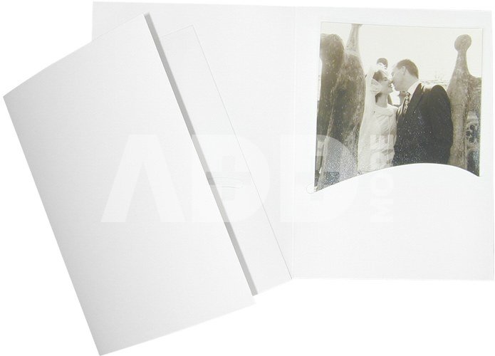 1x100 Daiber Portrait folders Profi-Line 13x18 white silk