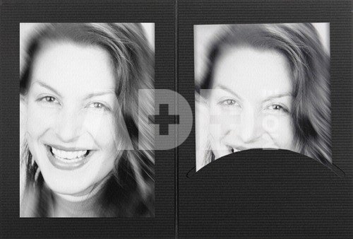 1x100 Daiber Portrait folders w. passepartout 13x18 black