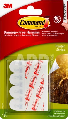 3M COMMAND POSTER STRIPS 12PCS