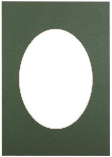 Passepartout 15x21, green oval