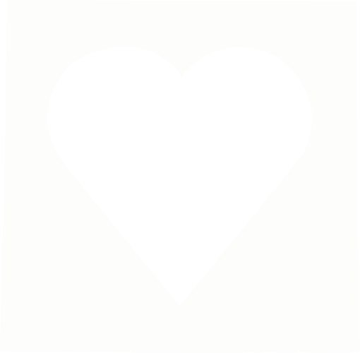 Focus Passepartout 40x40 / Heart 30 dia Polar White