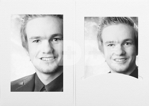 1x100 Daiber Portrait folders m. Passepartout 10x15 white matt