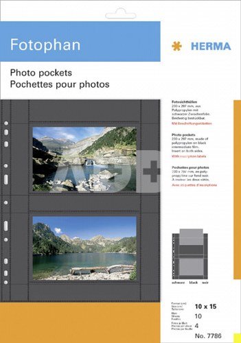 Herma fotophan 10x15 horizontal 10 Sheets black 7786