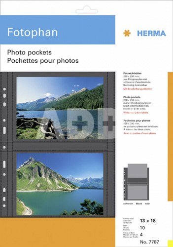 Herma fotophan 13x18 black 10 Sheets 7787