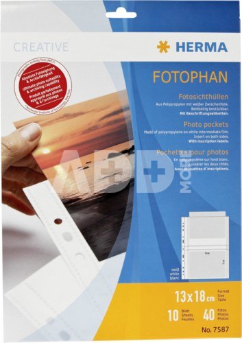Herma fotophan 13x18 10 Sheets white 7587