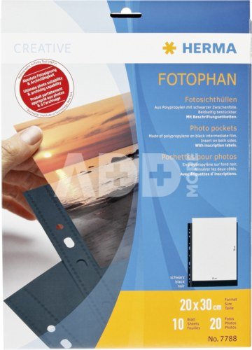 Herma fotophan 20x30 black 10 Sheets 7788