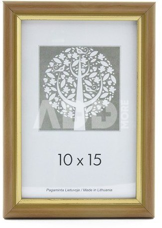 Rėmelis 30x40 plast 1301117 ECO rudas šv su auksu | 14mm