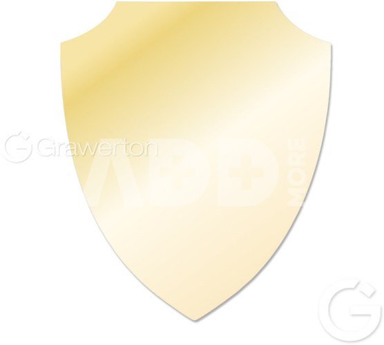 Metalinė plokštė skydo formos 561 glossy gold 108x143 | 813301