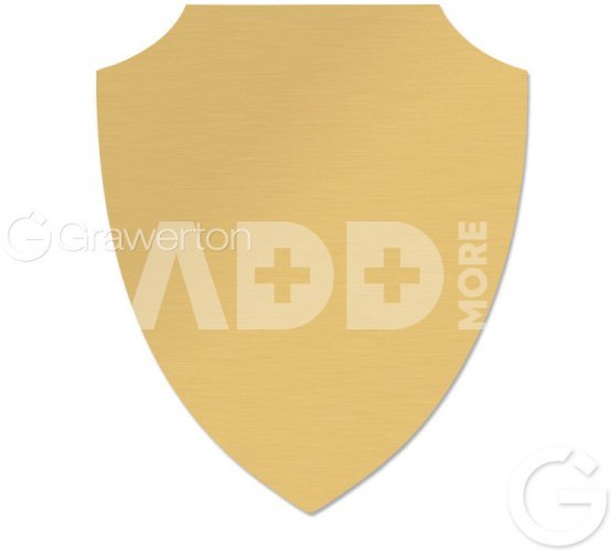 Metalinė plokštė skydo formos 561 semi-matte gold 108x143 | 813304