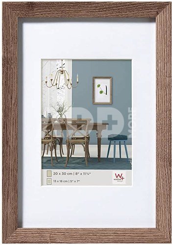 Walther Fiorito nut tree 30x40 Wood incl. Passepartout EF040N