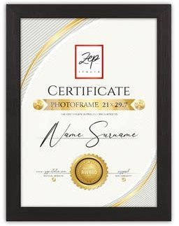 Zep V4729B Certificate Black 29,7x42 cm