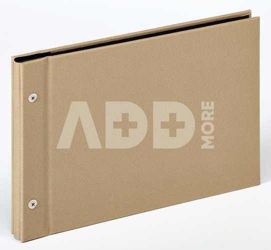 Albumas WALTHER SBL-233-C sand LINO 27,5x19/40 psl. | juodi lapai | kampučiai/lipdukai | linas