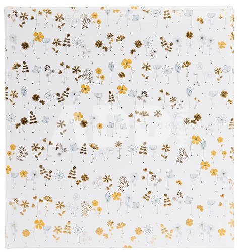 Albumas LITTLE FLOWERS WHITE 30x31/60psl. kampučiai/lipdukai, knyginio rišimo, balti lapai GOLDBUCH