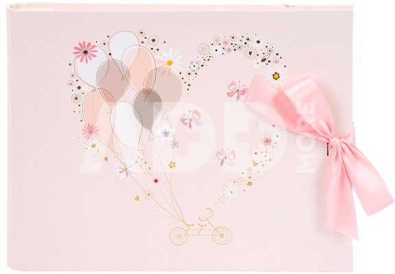 Albumas svečių knyga GOLDBUCH 47033 Love Connection 29x23/50psl | spiralinio rišimo | kampučiai/lipdukai |