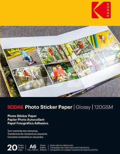 Kodak Photo Sticker Paper Gloss 120gsm A6x20 (3510652)