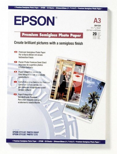 Epson Premium Semigloss Photo A3, 20 Sheet, 251g S041334