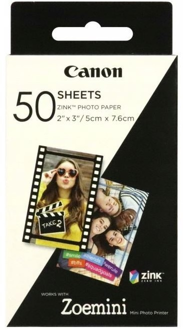 Foto popierius Canon 50 sheets ZP-2030 Photo Paper, White, 5 x 7.6 cm
