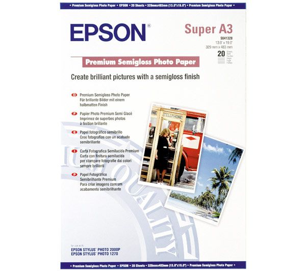 Popierius Epson Semigloss Photo Paper DIN A3+, 250g/m2, 20 sheets Epson