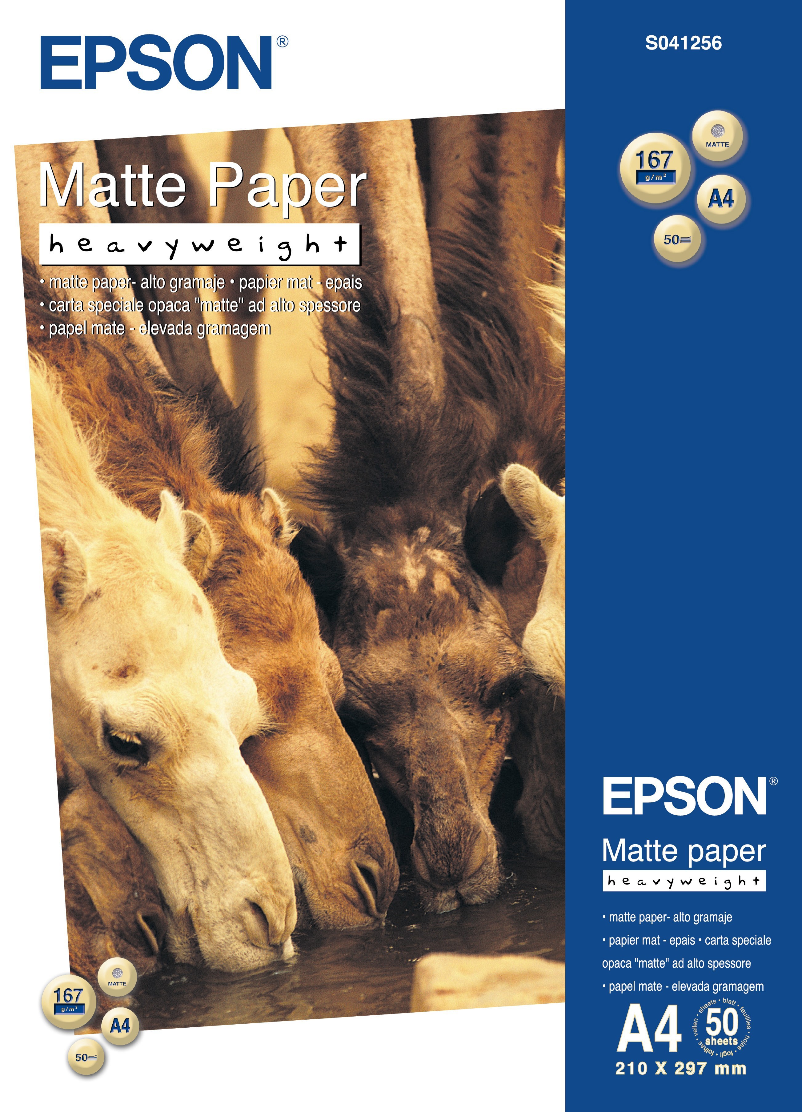Foto popierius Popierius Epson Matte, DIN A4, 167g/m², 50 vnt