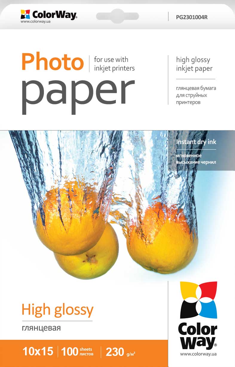 Foto popierius ColorWay High Glossy Photo Paper, 100 sheets, A4, 230 g/m²