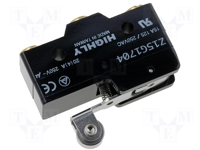 Mikrojungiklis su svirtele R26.6mm ir ratuku HIGHLY