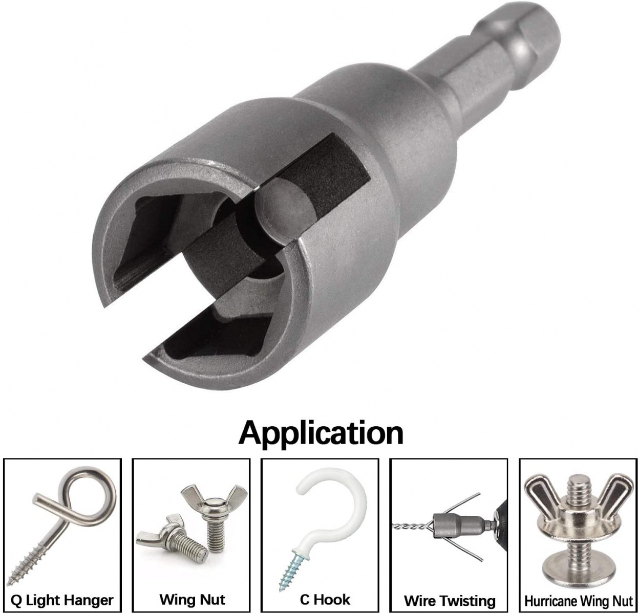 Antgalis / galvutė magnetinė | su išpjova | 6.3 mm (1/4") (PND14)