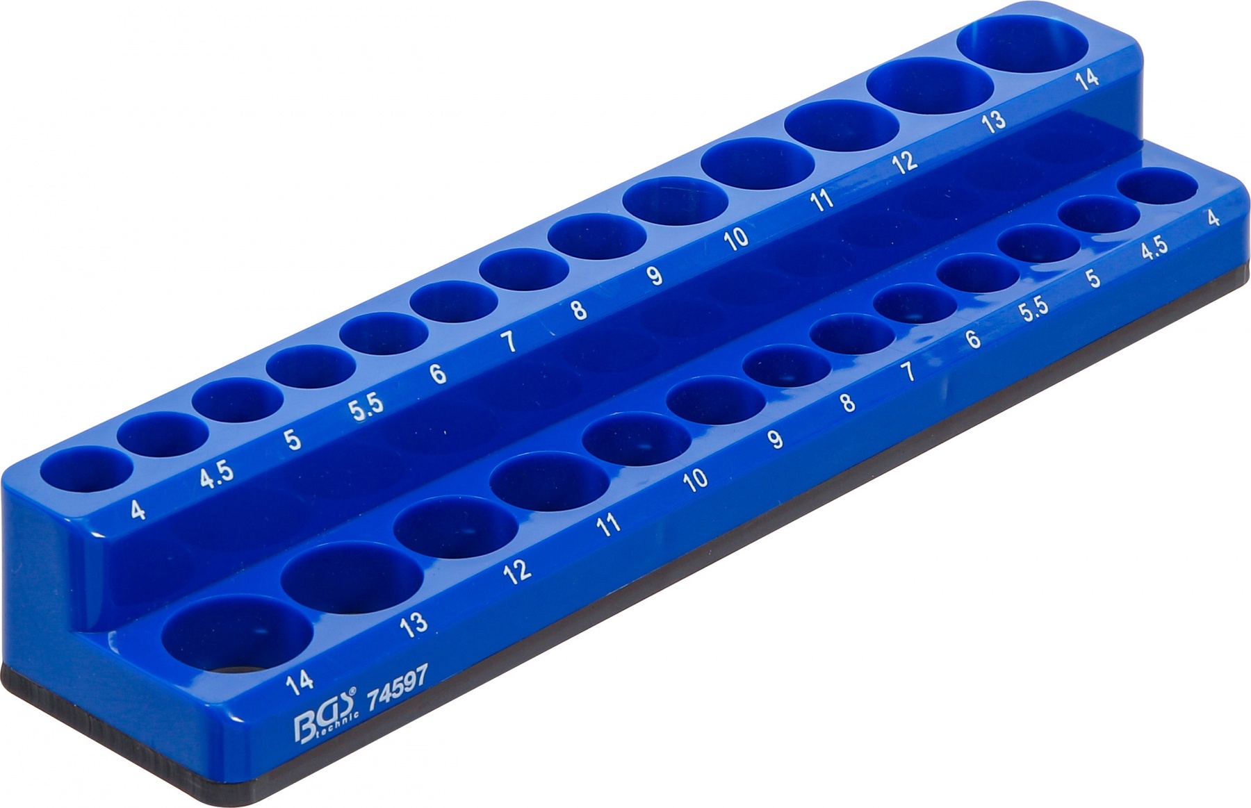 Plastikinis galvučių laikiklis | magnetinis | 6,3 mm (1/4") | 26 vietų (74597)