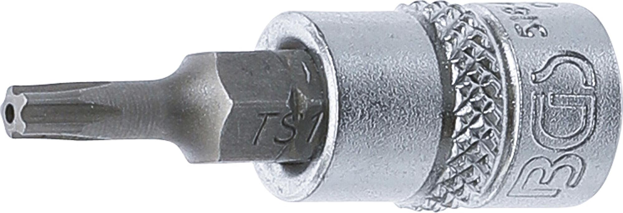 Antgalis 1/4" įpresuotas į galvutę su skyle, penkiakampis TS15x38mm (5184-TS15)