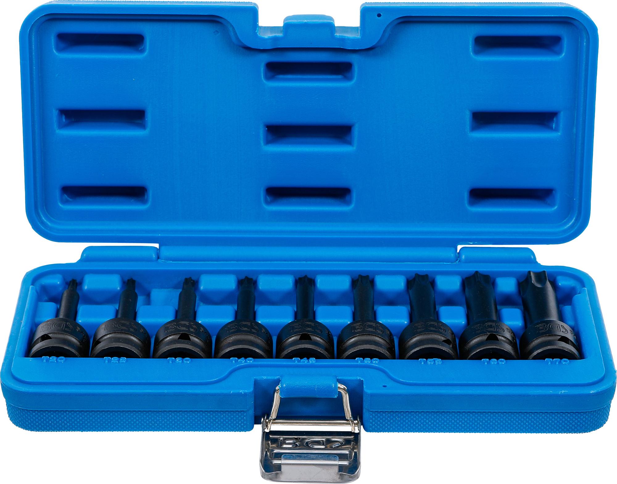 Smūginiai antgaliai | 12,5 mm (1/2") | T-Star (Torx) T20 - T70 | 9 vnt (5480)