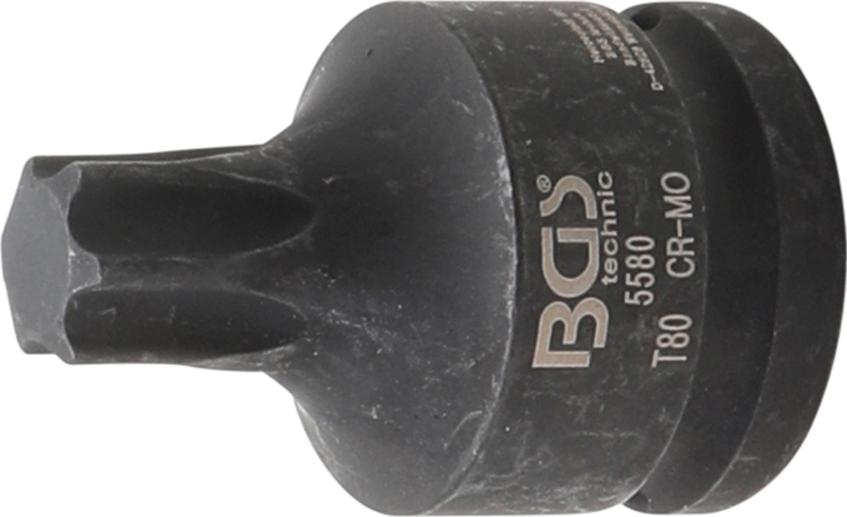 Antgalis smūginis | 20 mm (3/4") T-Star (Torx) T80 (5580)
