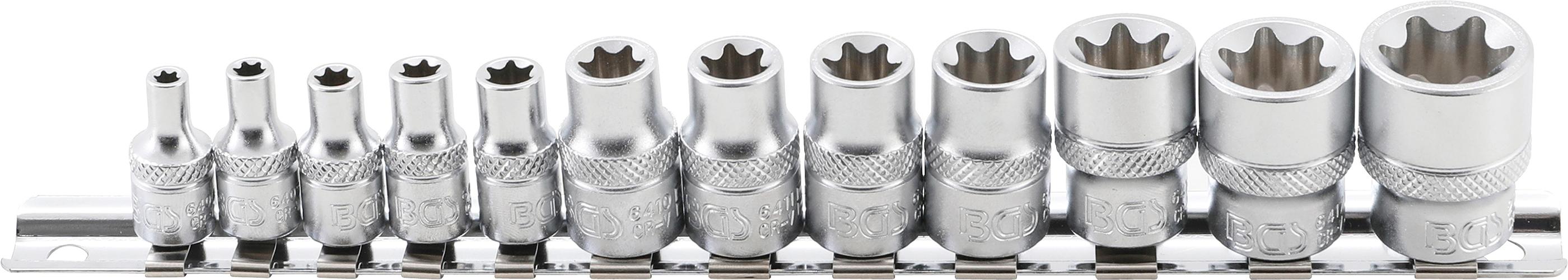 Galvučių rinkinys E-Tipas | 6.3 mm (1/4") / 10 mm (3/8") | 12 vnt. (2038)