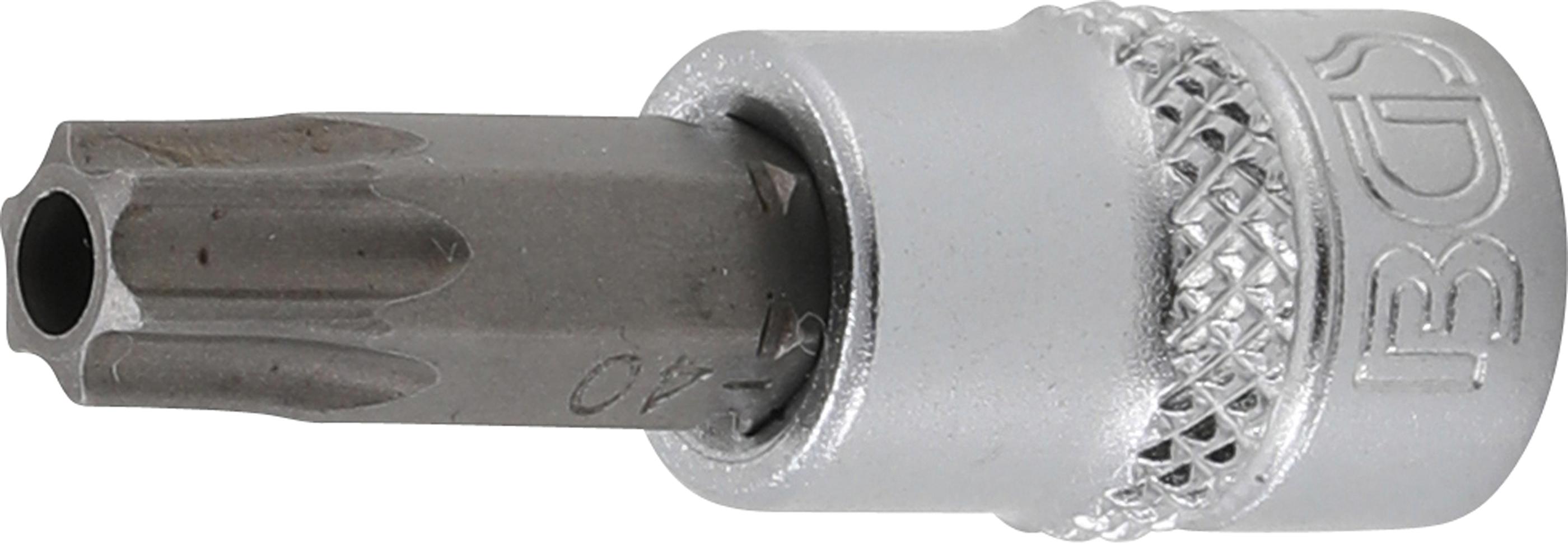 Antgalis įpresuotas į galvutę | 6.3 mm (1/4") | T-star su skyle (Torx) T40 (2363)