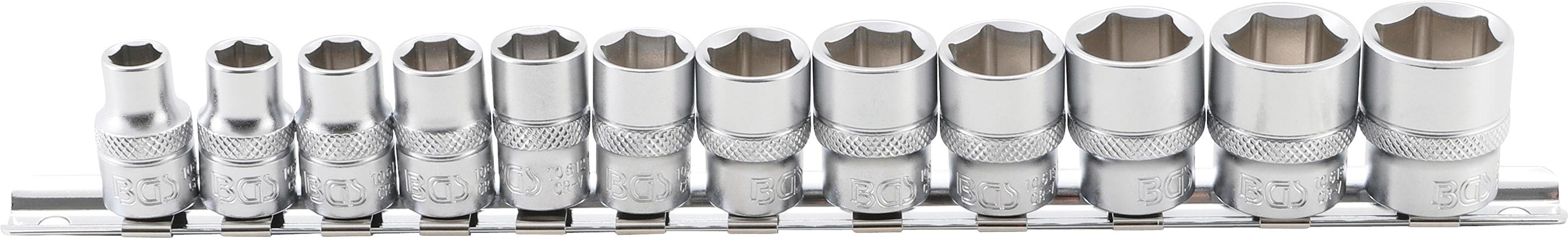 Galvučių rinkinys, šešiakampės | 10 mm (3/8") | 8 - 19 mm | 12 vnt. (9104)