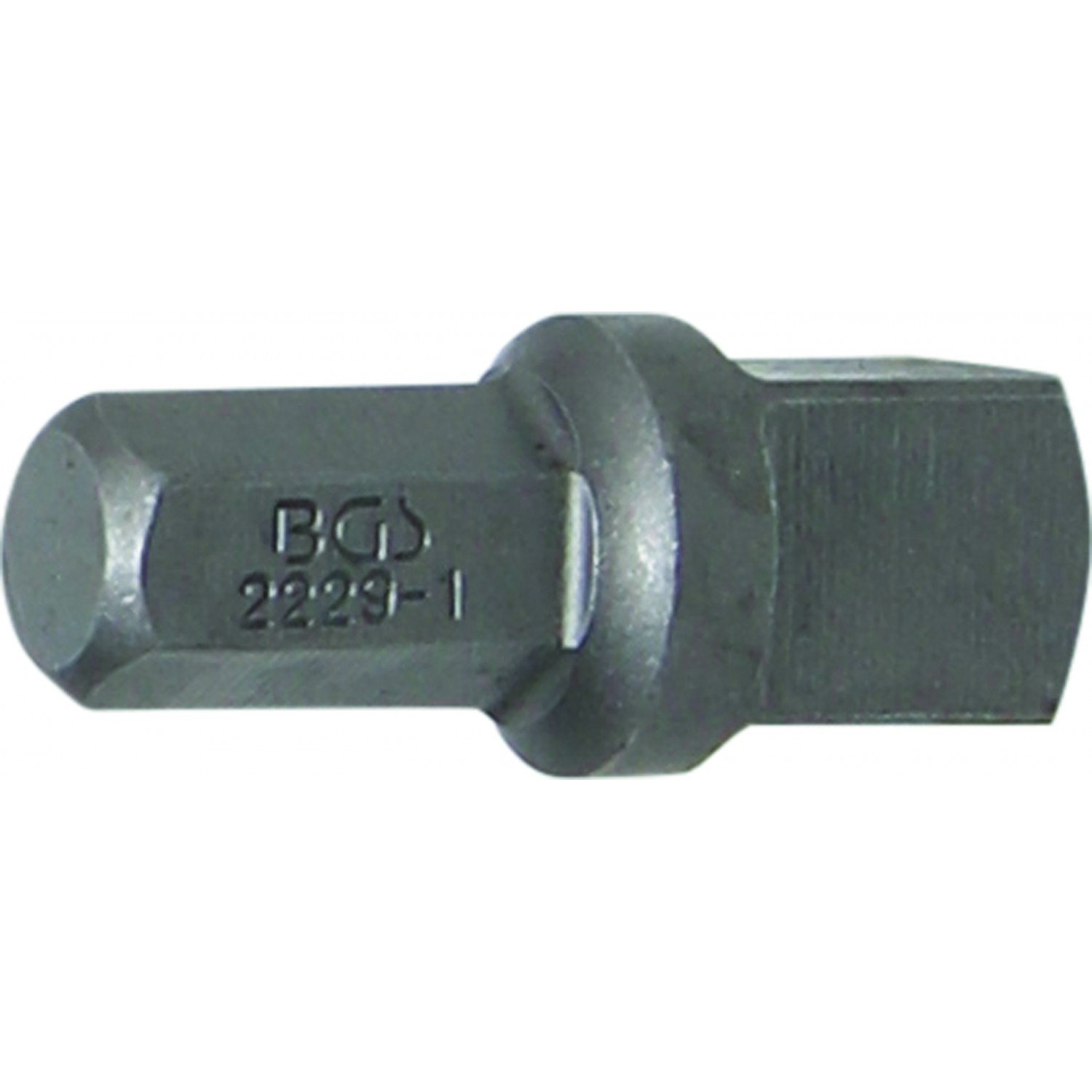 Adapteris 8 mm šešiakampis (5/16") - išorinis kvadratas 10 mm (3/8") | 30 mm (2229-1)