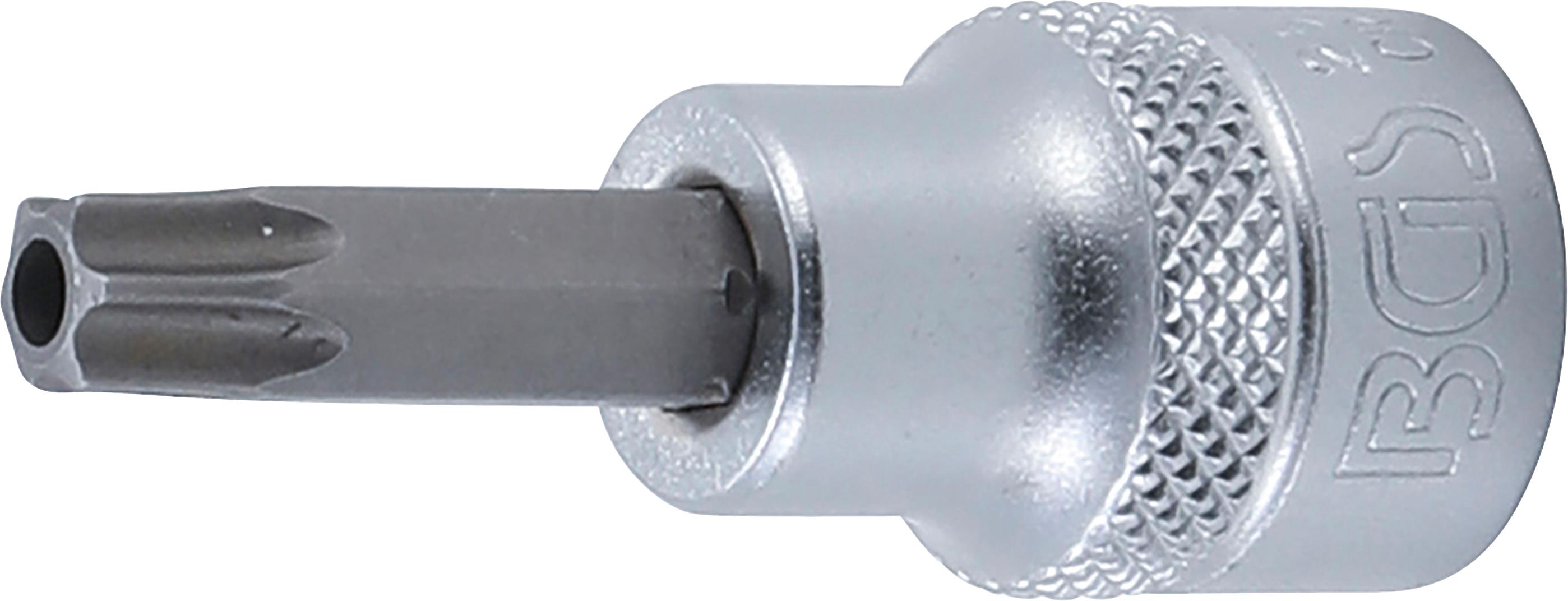 Antgalis įpresuotas į galvutę | 10 mm (3/8") | T-Star su skyle | (Torx) T40 (2575)