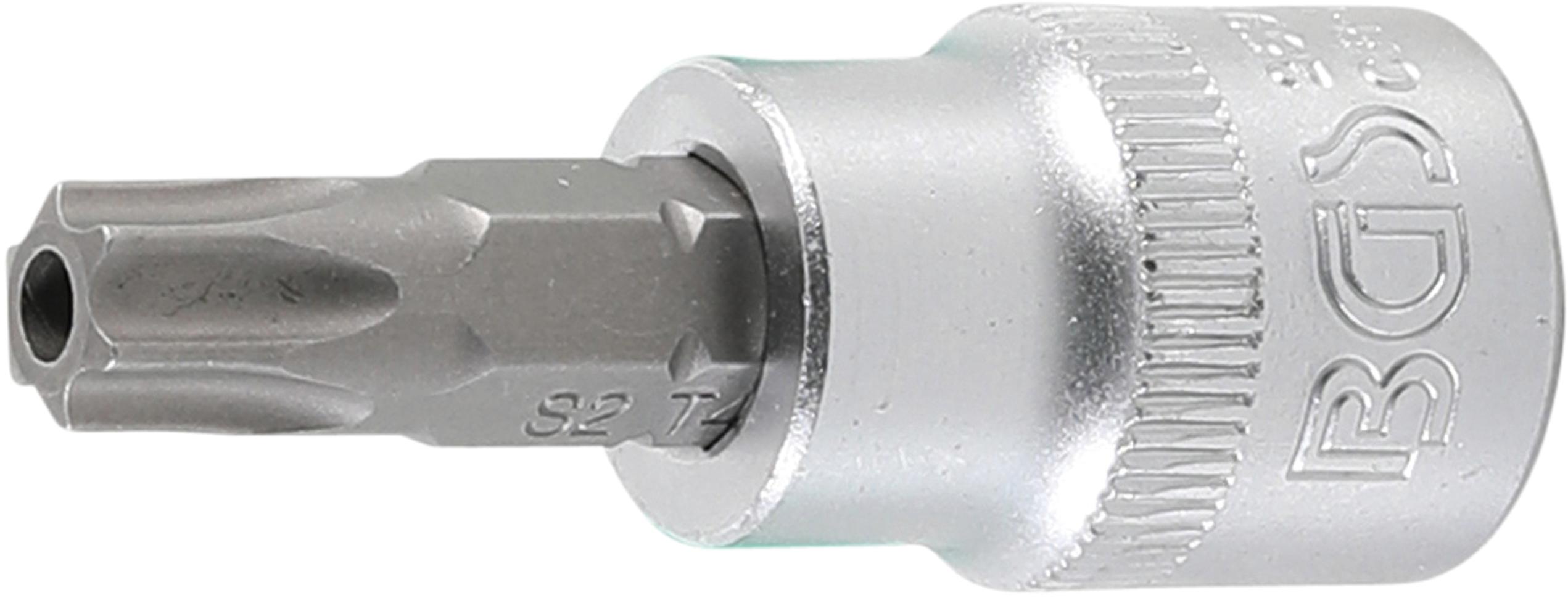 Antgalis įpresuotas į galvutę | 10 mm (3/8") | T-Star su skyle | (Torx) T45 (2597)