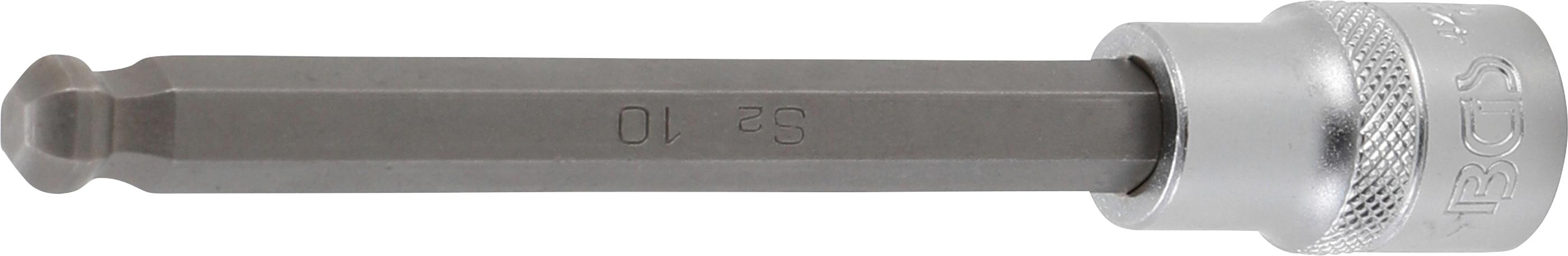 Antgalis įpresuotas į galvutę | ilgis 140 mm | 12,5 mm (1/2") | šešiakampis su šarnyru 10 mm (4258-10)