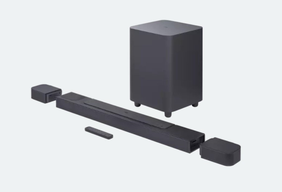 Garso sistema JBL Bar 800 Pro 5.1.2, Dolby Atmos, belaidis sub, atjung. surround kolonėlės, juoda