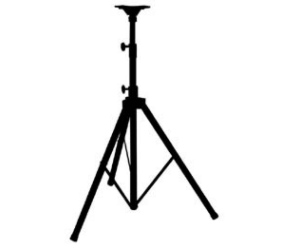 Stovas garso kolonėlei 113-200cm Ø35mm max 30kg juodas