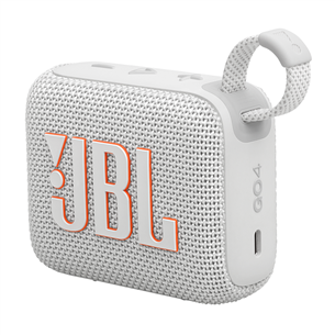 JBL GO 4, balta - Belaidė kolonėlė, JBLGO4WHT