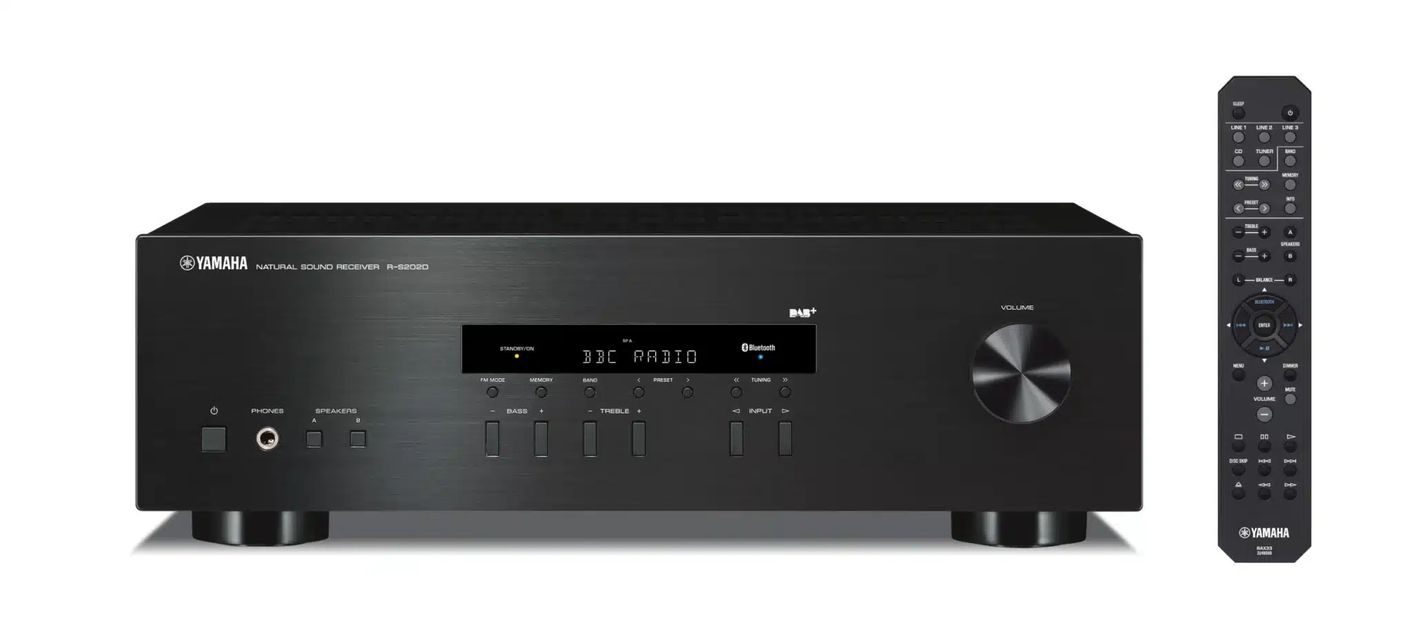 Stereo stiprintuvas Yamaha R-S202DS, juodas