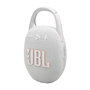 JBL Clip 5, balta - Belaidė kolonėlė, JBLCLIP5WHT