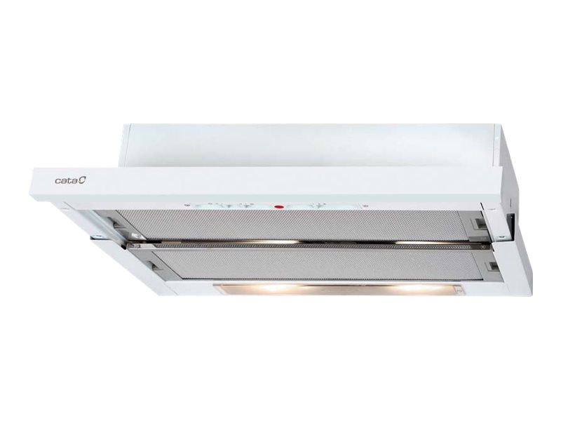 Gartraukis CATA TF-5260, teleskopinis, energijos efektyvumo klasė D, plotis 60 cm, 325 m³/h, slankiklis, LED, baltas.