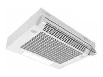 Gartraukis CATA FK SLIM 6000, įprastas, energijos efektyvumo klasė B, plotis 60 cm, 162 m³/h, mechaninis, LED, baltas.