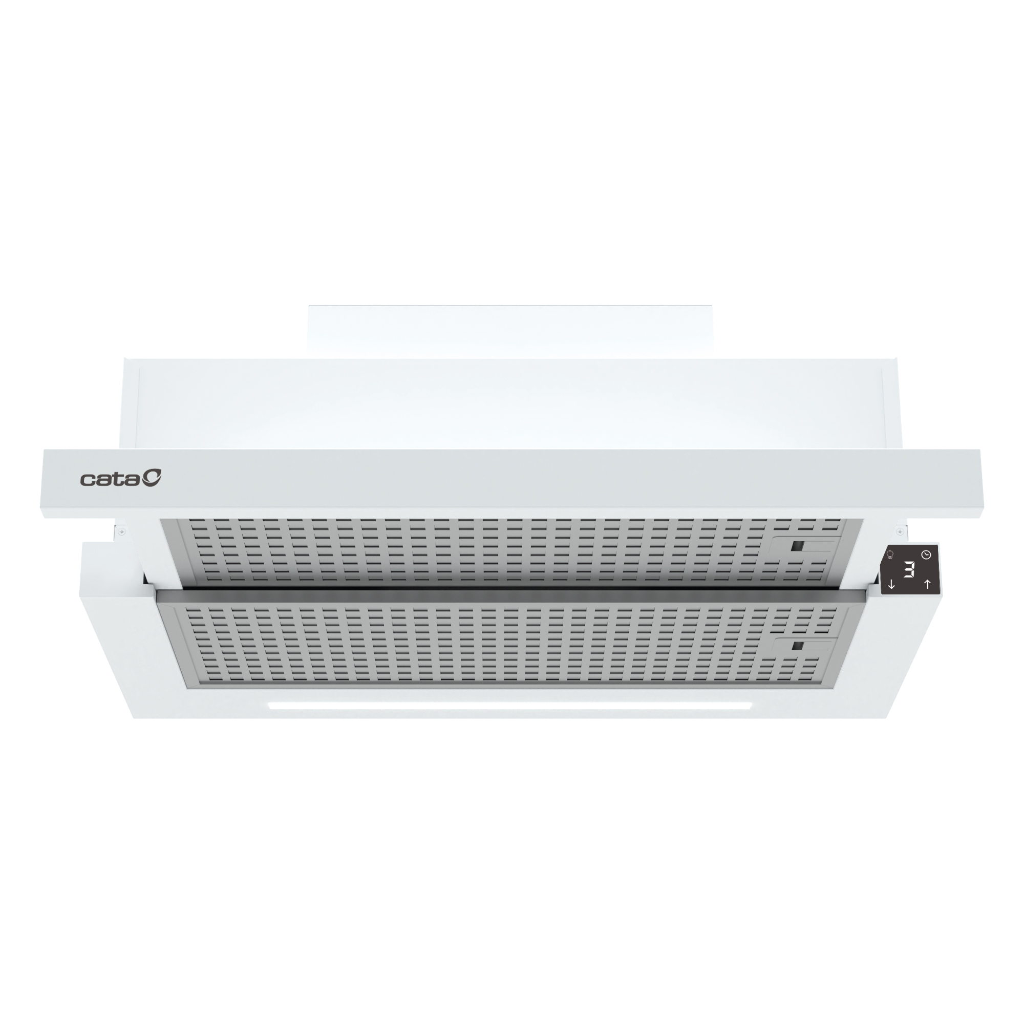 Gartraukis CATA CAMPANA TFH 6830 GWH, teleskopinis, energijos efektyvumo klasė A+++, plotis 60 cm, 795 m³/h, jutiklinis valdymas, LED, baltas.