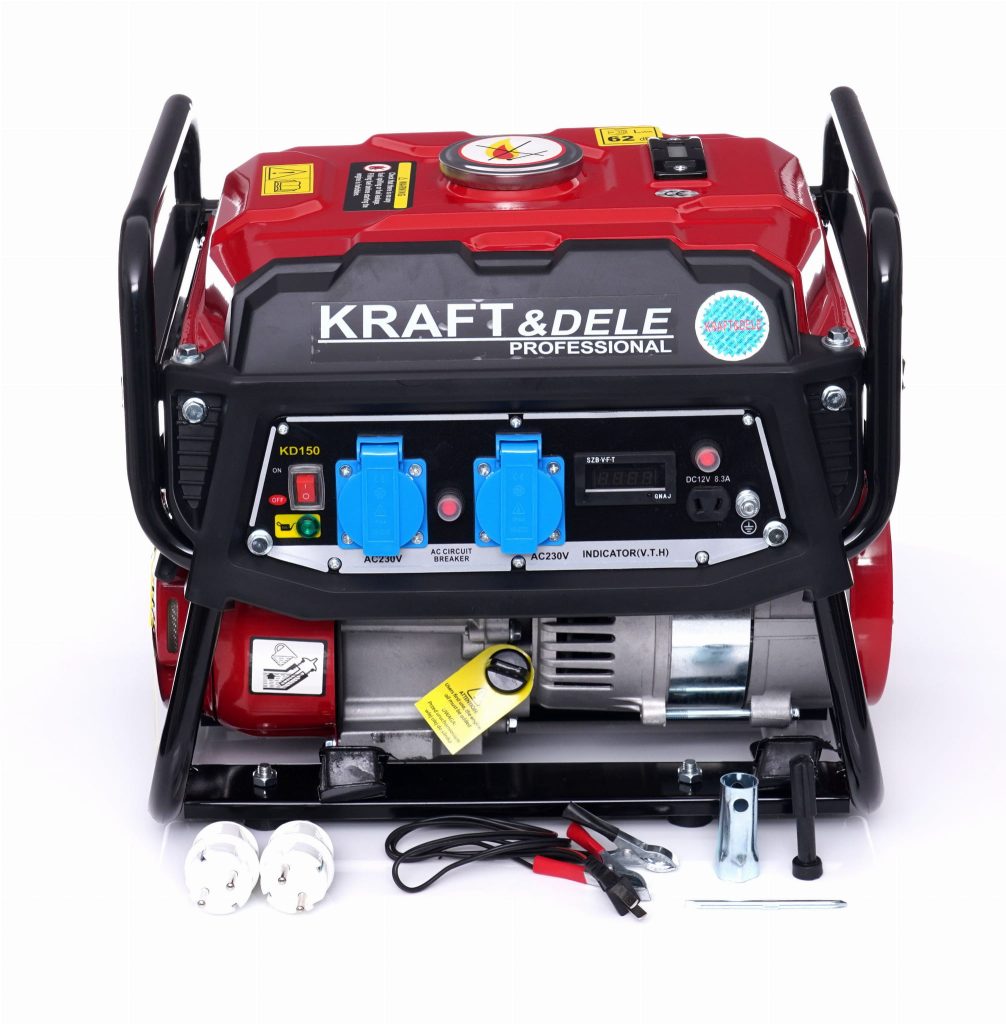 Generatorius 1500W 12V/230V LCD Kraftdele KD150