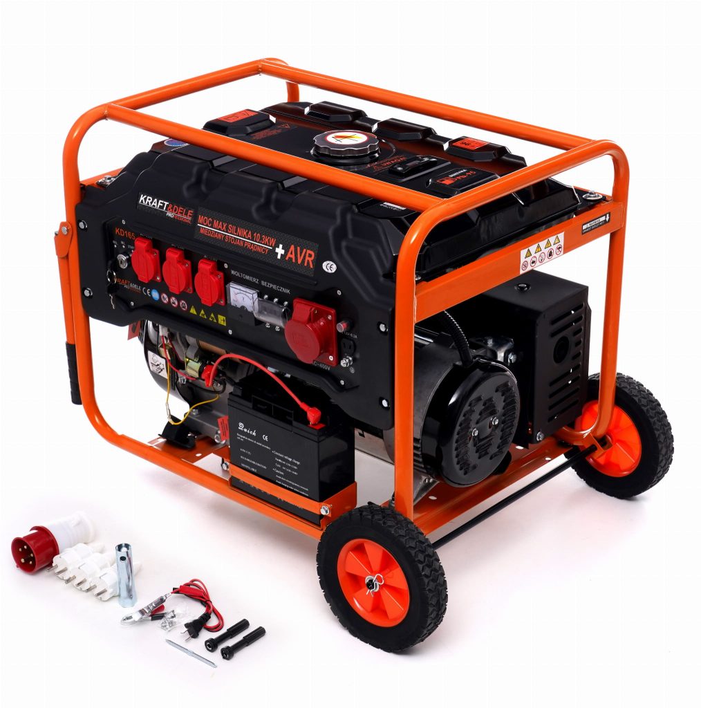 Benzininis trifazis elektros generatorius KD165 5500W 12/230V/380V
