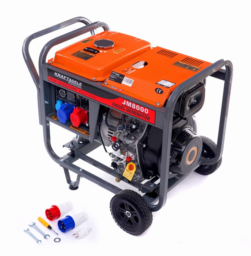Benzininis trifazis elektros generatorius KD126 8KW 80% 230/380V