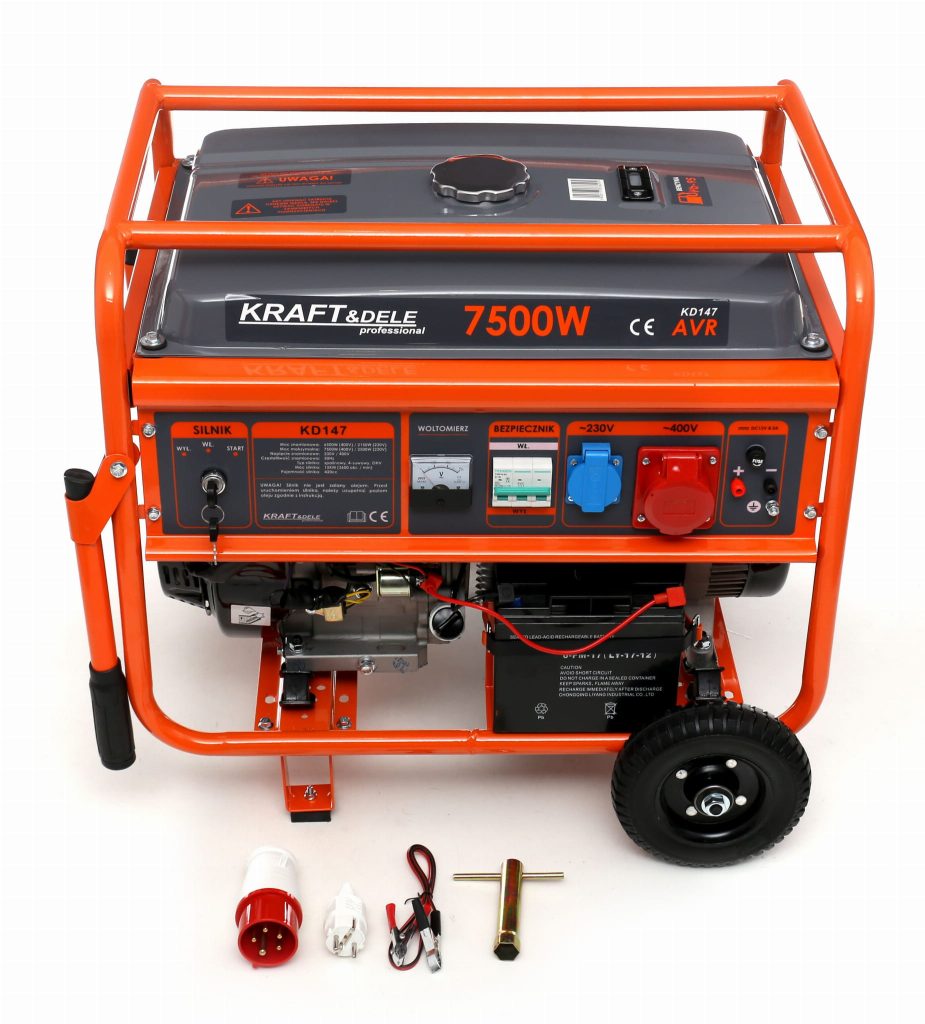 Benzininis vienfazis/trifazis elektros generatorius KD147 7,5 KW
